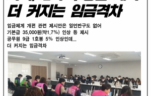 [교섭속보] 사측, 2차 수정안 제시했으나 더 커지는 임금격차 사진