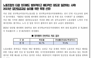 2023년 임단협 쟁의행위 찬반투표 결과 발표하며 투쟁 선포! 사진